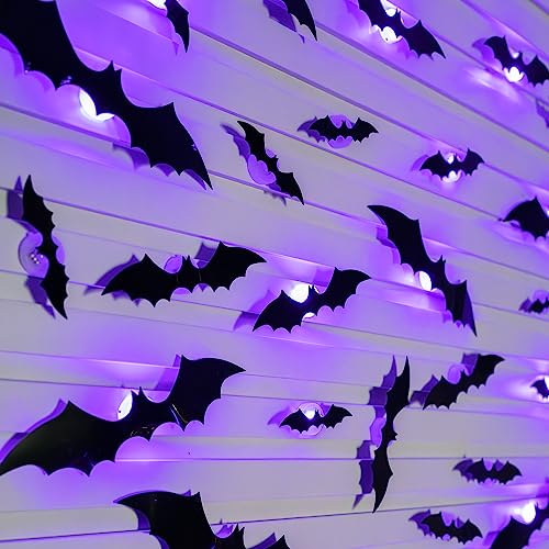 Halloween ultimate spooky season decor 36 pieces Halloween 3D light up bat decor