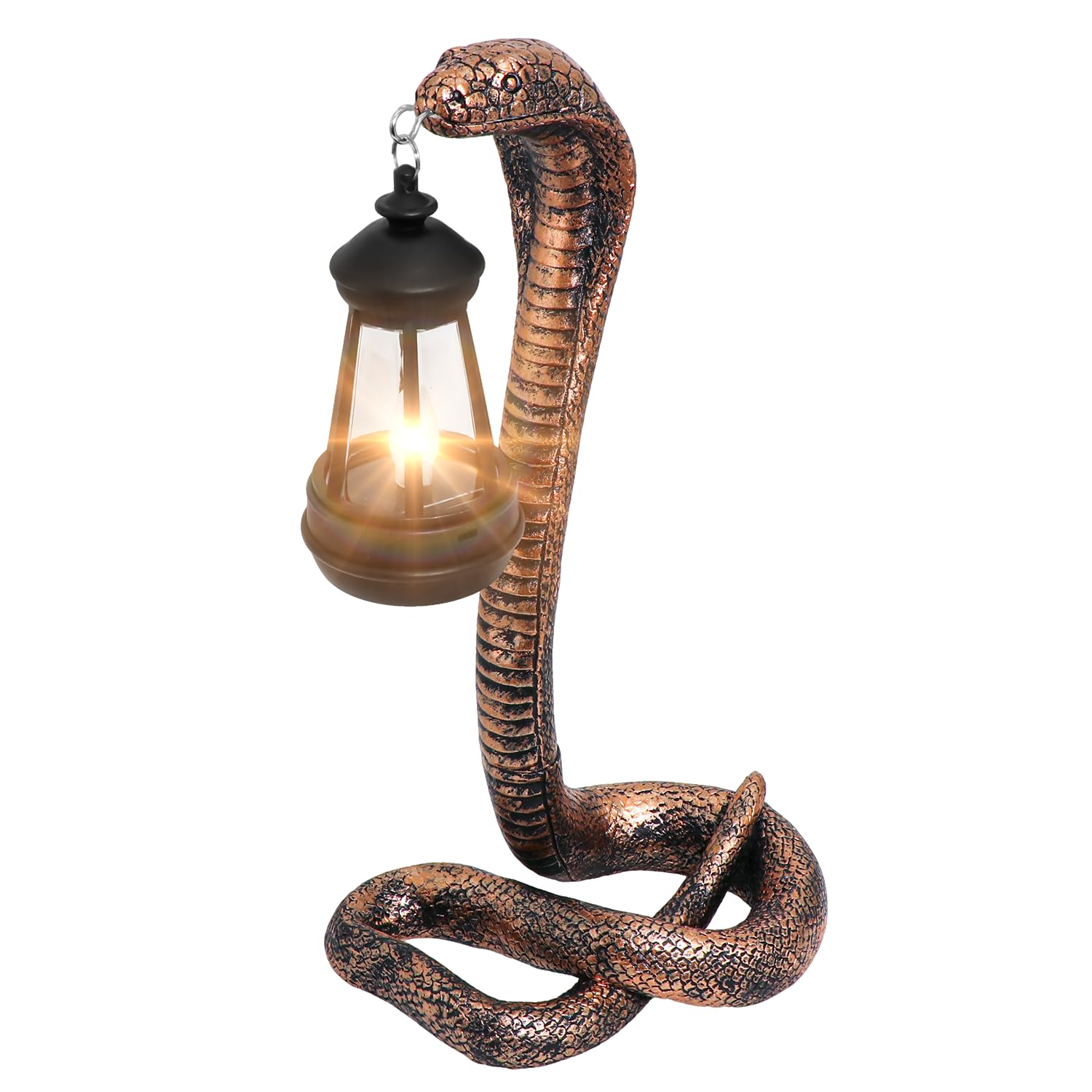 Handmade Halloween Snake Statues A snake carrying a lantern, trick or treat if no sugar is given