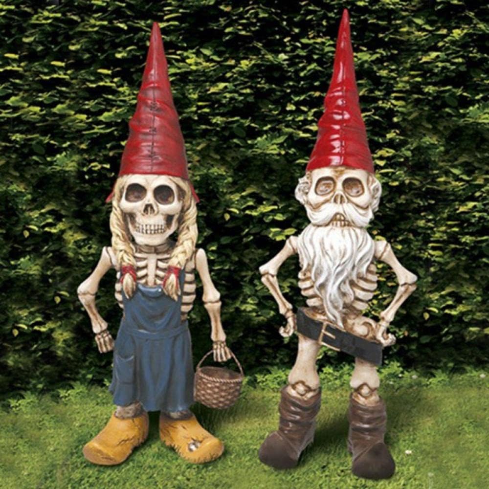 Handmade  Halloween Ornaments Garden Gnomes Statue Zombie