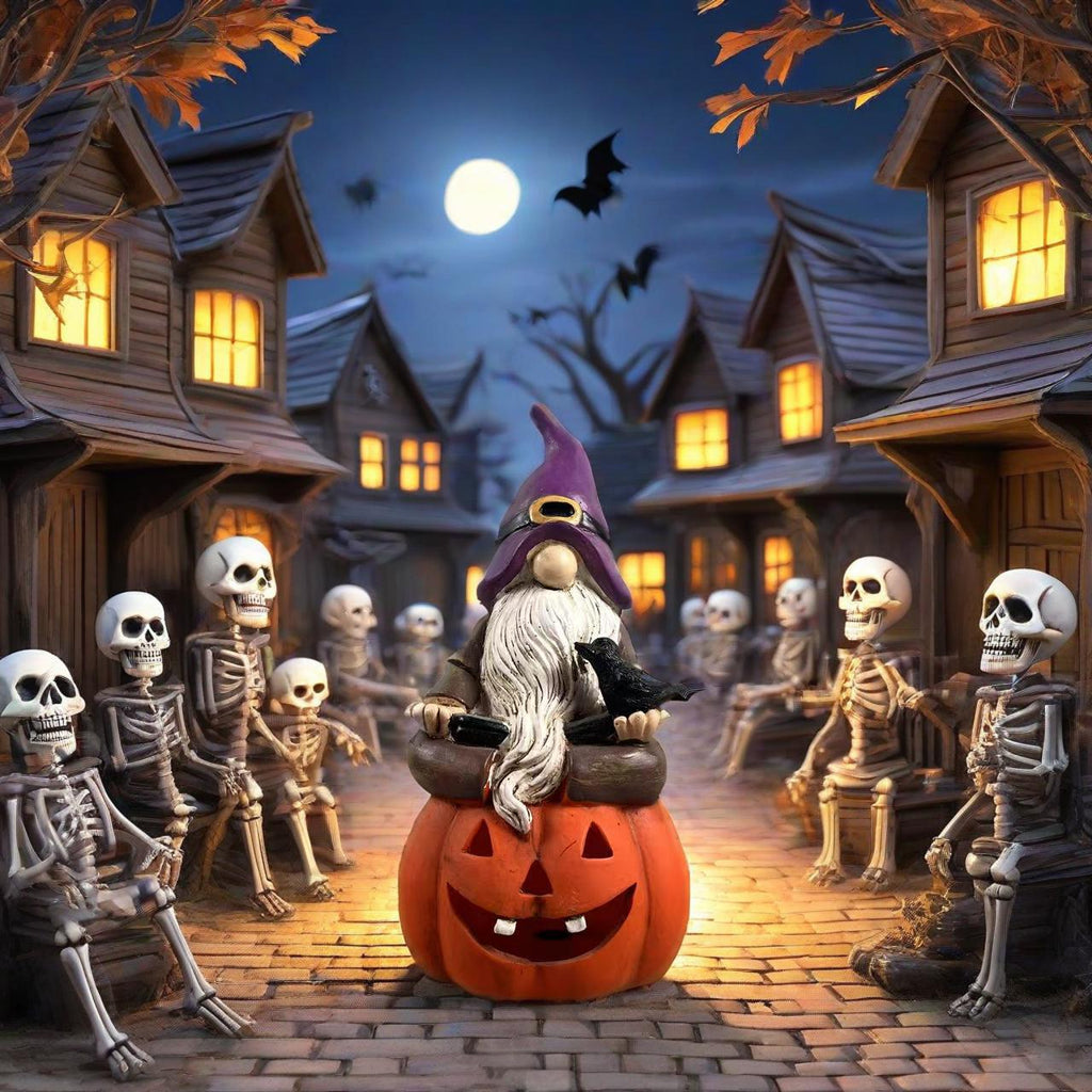 Handmade Pumpkin elves Resin dwarfs Little people