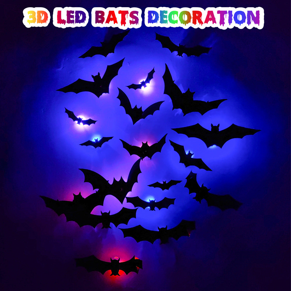Halloween ultimate spooky season decor 36 pieces Halloween 3D light up bat decor
