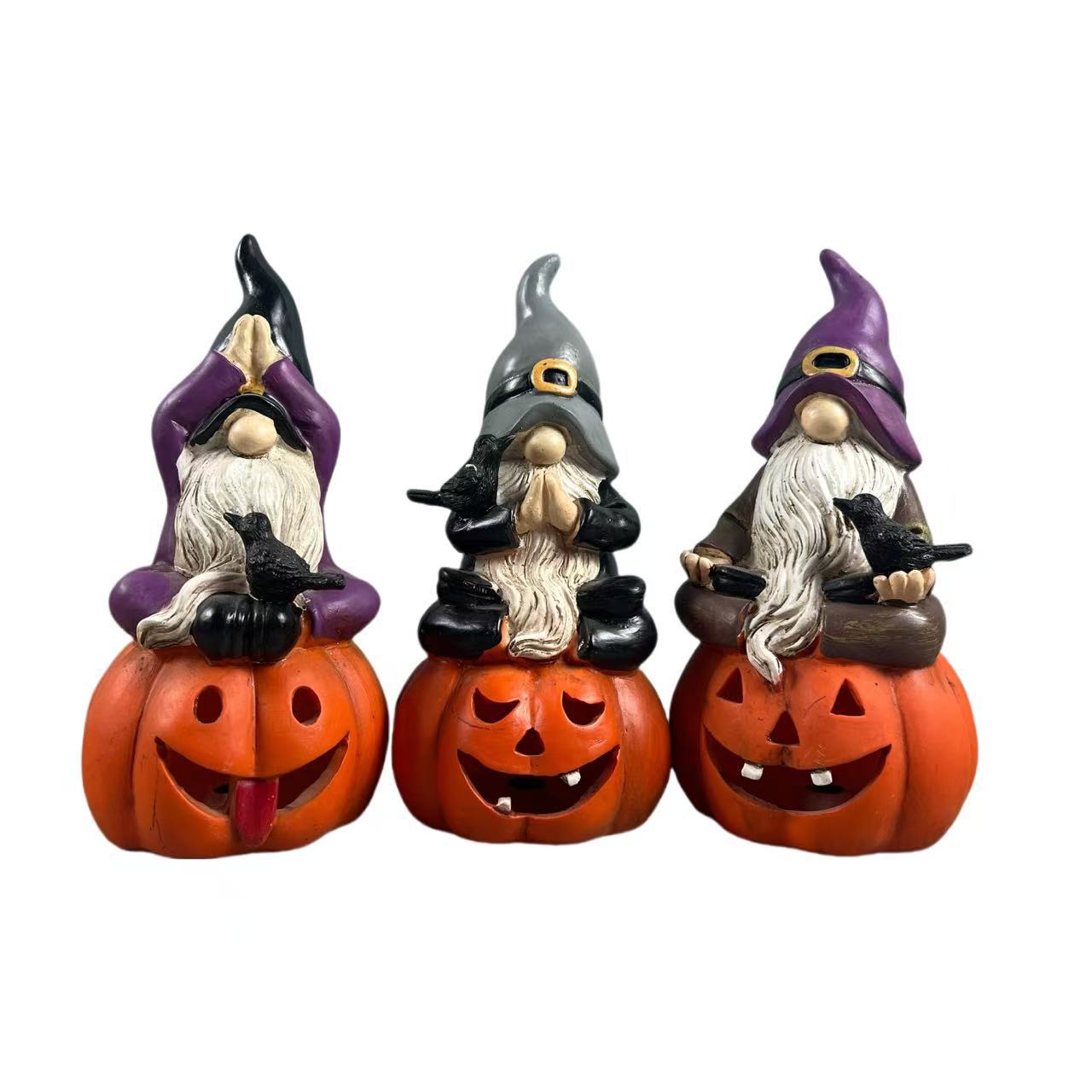 Handmade Pumpkin elves Resin dwarfs Little people