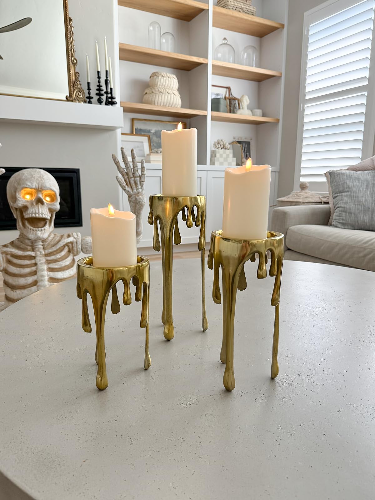 Halloween ultimate spooky season decor melting dripping candle holders